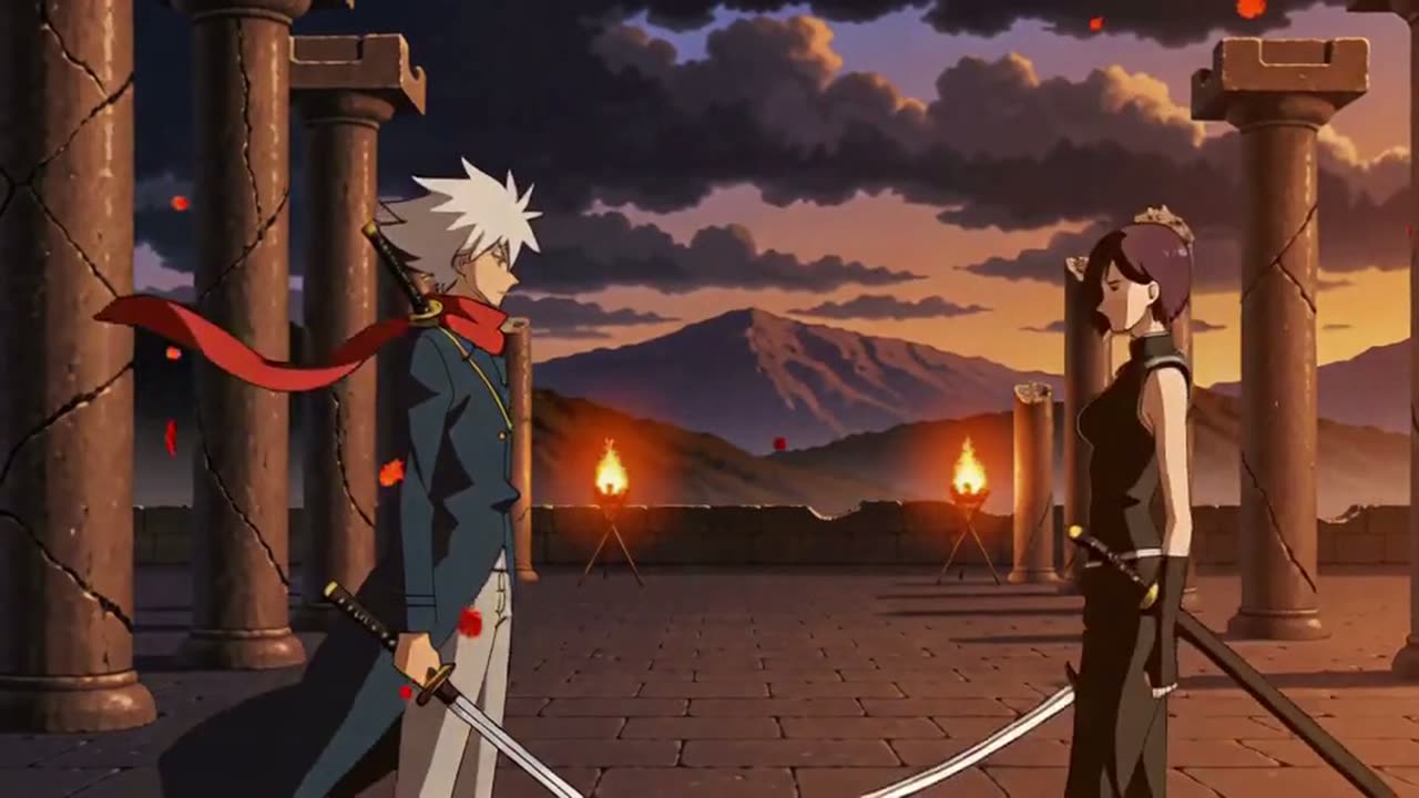 Anime action scene